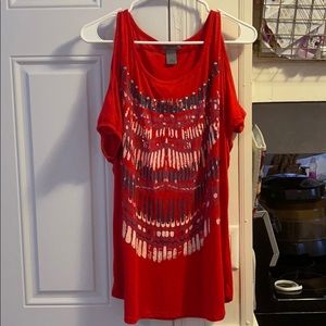 Cut off shoulder shirt🇺🇸